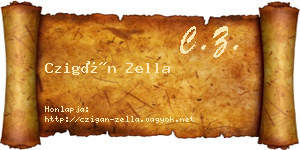 Czigán Zella névjegykártya